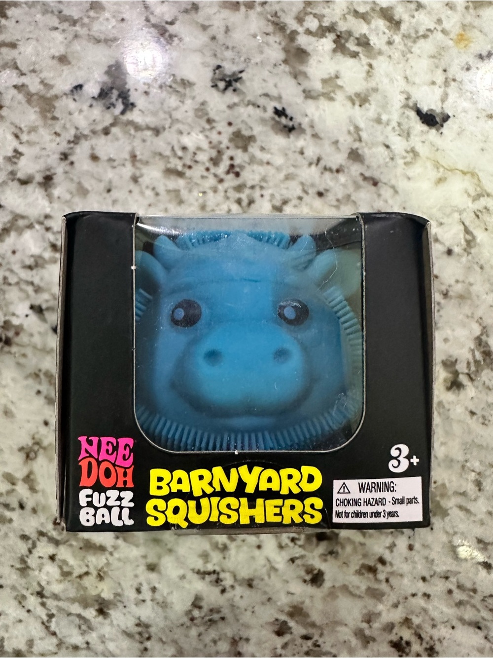 Authentic NeeDoh Fuzz Ball Barnyard Squishers Blue Cow – New in Box